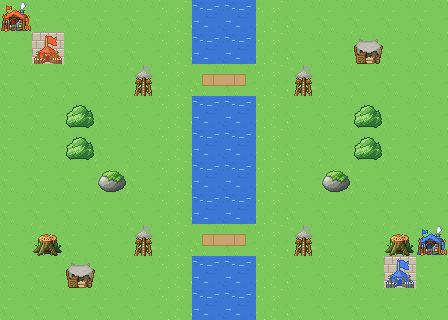 The River Crossing map, tile by tile